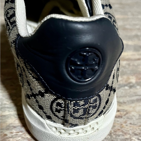 Tory Burch Black and White Patterned Sneakers - Picture 6 of 16